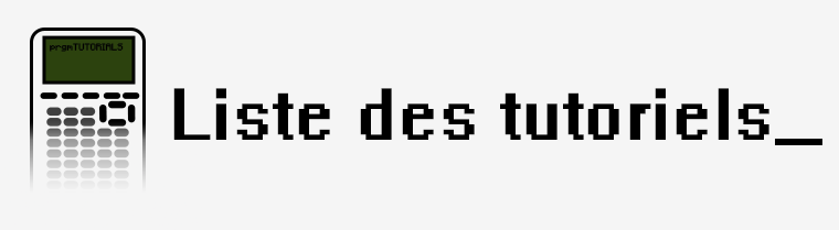 liste tutoriels